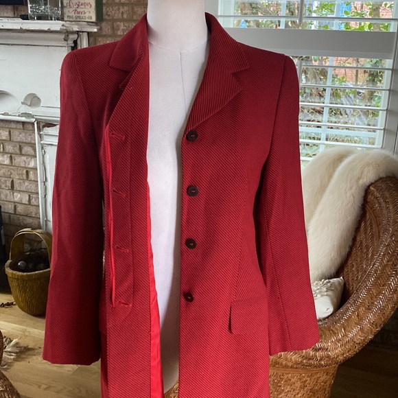 LOUIS FERAUD MADE IN GERMANY VINTAGE PIN STRIPE BLAZER 8 VINTAGE COUTURE - Picture 8 of 13